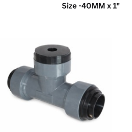 Quickair Push Fit Female Threaded Tee For Aluminium Compresser Piping-40MM x 1"