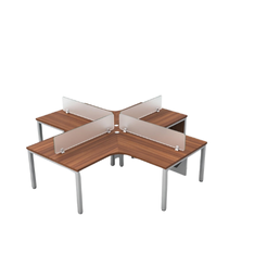 Wintech Work-Station Table Bloomy Cluster - Glassy (5 Feet x 2 Feet x 3.5 Feet ) -25mm Thickness