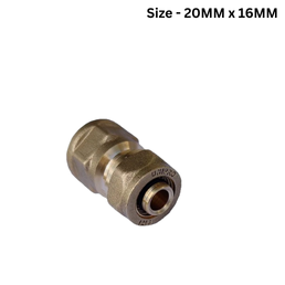 Unipro Unequal Union Brass Compression Fitting - 20MM x 16MM - Pack Of 20Nos