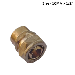 Unipro Female Union Brass Compression Fitting - 16MM x 1/2" - Pack Of 24Nos