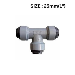 Quickair Push Fit Equal Tee Connector For Aluminium Compresser Piping-25mm-1"