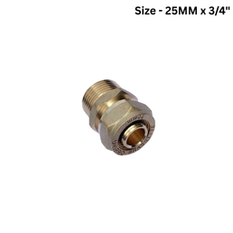 Unipro Male Union Brass Compression Fitting - 25MM x 3/4" - Pack Of 12Nos