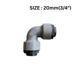 Quickair Push Fit Equal Elbow Connector For Aluminium Compresser Piping-20mm-3/4"