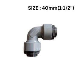 Quickair Push Fit Equal Elbow Connector For Aluminium Compresser Piping-40mm-1-1/2"