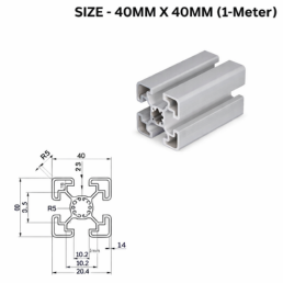 Quickframe Industrial Aluminium Profile Medium 40MM x 40MM - 1-Meter Length