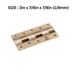 Hynex Premium Brass Railway Hinge Regular - 3 in x 7/8in x 7/8 in