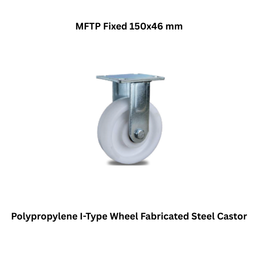 MUVALL Polypropylene I-Type Wheel Fabricated Steel Castor MFTP Fixed 150x46 mm