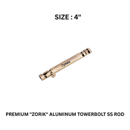 Hynex Premium "ZORIK" Aluminum Towerbolt SS Rod 04" (8 mm)