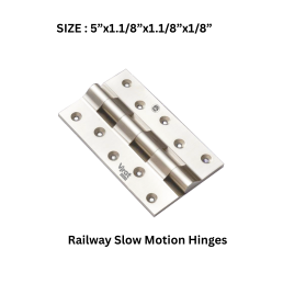 Virat Gold Railway Slow Motion Hinges - 5”x1.1/8”x1.1/8”x1/8”