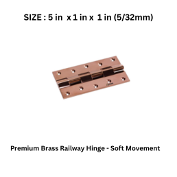 Hynex Premium Brass Railway Hinge Soft movement 5 in x 1 in x 1 in (5/32 mm)