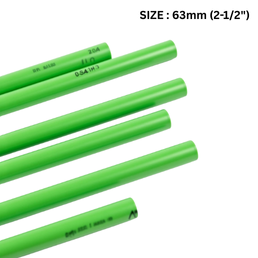 AirNet Aluminum Pipe For Air Green Colour For Inert Gases - 63MM - 2-1/2" - 5.7Meter Length