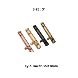 Virat Gold Xylo Tower Bolt (Pvd) (Gold, Rose Gold) - 3” (8 mm)