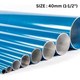 AirNet Aluminum Pipe For Air Blue Colour - 40MM - 1-1/2" - 2.85 Meter Length