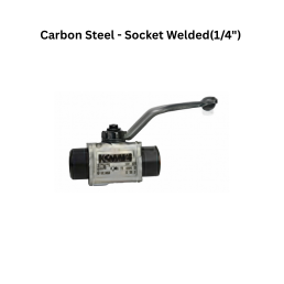 Quickair - High Pressure Ball Valve - Carbon Steel - Socket Welded - Upto 500bar - 1/4"