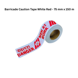 SBECO Barricade Caution Tape White Red 75 mm x 150 m