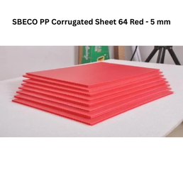 SBECO PP Corrugated Sheet 64 Red - 5 mm