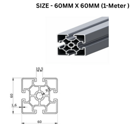 Quickframe Industrial Aluminium Profile Medium 60MM x 60MM - 1-Meter Length