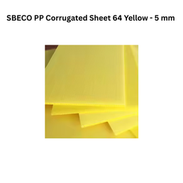 SBECO PP Corrugated Sheet 64 Yellow - 5 mm