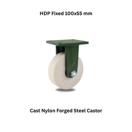 MUVALL Cast Nylon Forged Steel Castor HDP Fixed 100x55 mm