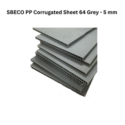 SBECO PP Corrugated Sheet 64 Grey - 5 mm
