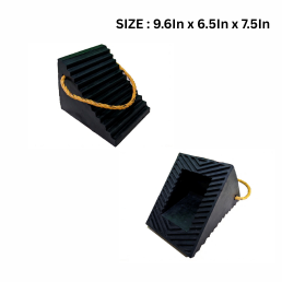 Safe Industries Rubber Molded Wheel Chocks 9.6In x 6.5In x 7.5In