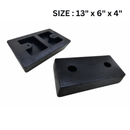 Safe Industries Rectangular Molded Rubber Dock Bumpers - 13in x 6in x 4in