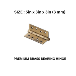 Hynex Premium Brass Brearing Hinge 5 in x 3 in x3 in (3 mm)