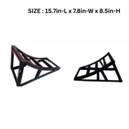 Safe Industries Metal Wheel Chocks 15.7in-L x 7.8in-W x 8.5in-H