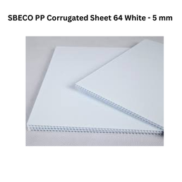 SBECO PP Corrugated Sheet 64 White - 5 mm