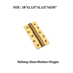 Virat Gold Railway Slow Motion Hinges (Pvd) (Gold, Rose Gold ) - 18”x1.1/2”x1.1/2”x3/16” (5 mm)
