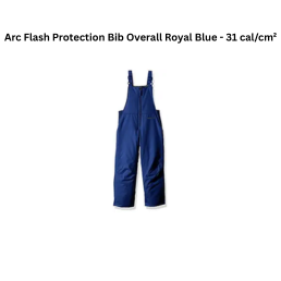 Honeywell Arc Flash Protection Bib Overall Royal Blue - 31 cal/cm2