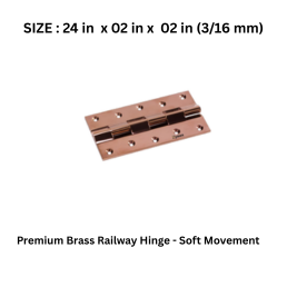 Hynex Premium Brass Railway Hinge Soft movement 24 in x 02 in x 02 in (3/16 mm)