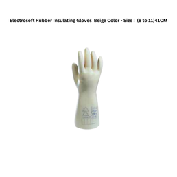 Honeywell Electrosoft Rubber Insulating Gloves Beige Color - Size (8 to 11)41CM