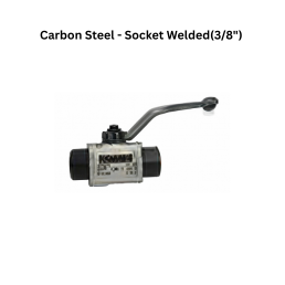 Quickair - High Pressure Ball Valve - Carbon Steel - Socket Welded - Upto 500bar - 3/8"
