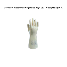 Honeywell Electrosoft Rubber Insulating Gloves Beige Color - Size (9 to 11)36CM