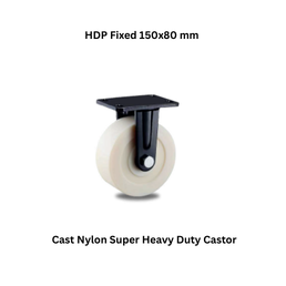 MUVALL Cast Nylon Super Heavy Duty Castor HDP Fixed 150x80 mm