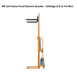 Mankalp MK 114 Flame Proof Electric Stacker - 1500 kgs (1.6 to 4.5 Mtr)