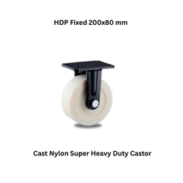 MUVALL Cast Nylon Super Heavy Duty Castor HDP Fixed 200x80 mm
