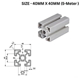 Quickframe Industrial Aluminium Profile Medium 40MM x 40MM - 5-Meter Length