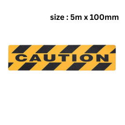 Life Krafts Anti Skid Cautionary Tape(CAUTION) Yellow & Black color - 5m x 100mm
