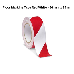 SBECO Floor Marking Tape Red White 24 mm x 25 m