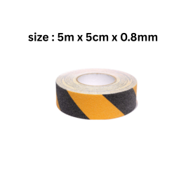 Royalkart Radium Tape Yellow Black color - 5m x 5cm x 0.8mm