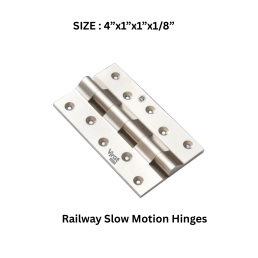 Virat Gold Railway Slow Motion Hinges -4”x1”x1”x1/8”
