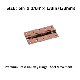 Hynex Premium Brass Railway Hinge Soft movement 5 in x 1/8 in x 1/8 in (1/8 mm)