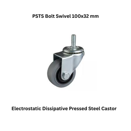 MUVALL Electrostatic Dissipative Bolt Swivel Castor PSTS BT 100x32 mm