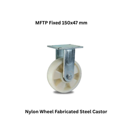 MUVALL Nylon Wheel Fabricated Steel Castor MFTP Fixed 150x47 mm