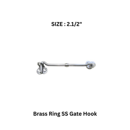 Virat Gold Brass Ring SS Gate Hook 2.1/2”