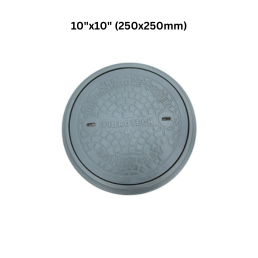 Fibrotech Manhole Cover DA GREY 10"x10" (250x250mm)