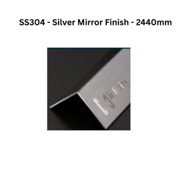 Infinity L-Profile SS304 Decorative profiles Silver Mirror Finish 2440mm
