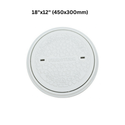 Fibrotech Manhole Cover WHITE 18"x12" (450x300mm)